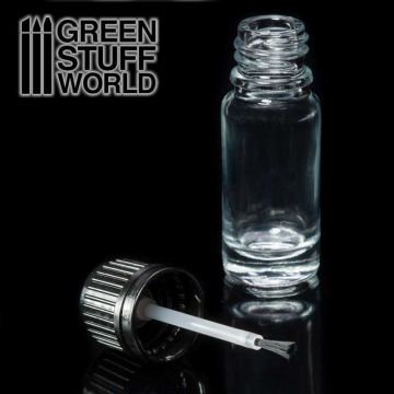 Скляна баночка з пензликом Green Stuff World: Empty Glass Jar With Brush