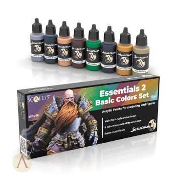 Набір акрилових фарб Scale 75: Scalecolor: Essentials 2 Basic Colors Set (8x17 ml)