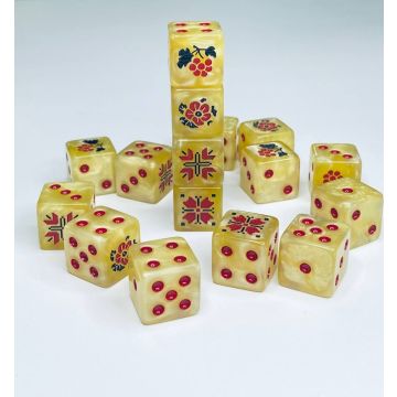 Гральні куби "Червоними та чорними нитками". 20шт