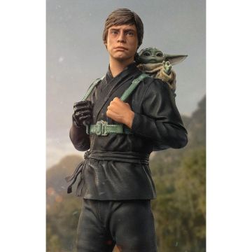 Колекційна статуетка Iron Studios: Statue Luke Skywalker and Grogu Training Ver. - Book of Boba Fett - Art Scale 1/10