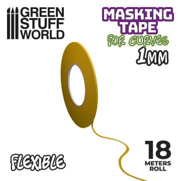 Гнучка маскувальна стрічка Green Stuff World: Flexible Masking Tape - 1mm