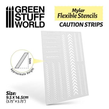 Трафарет Green Stuff World: Flexible Stencils - Caution Strips (5mm Aprox.)