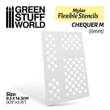 Трафарет Green Stuff World: Flexible Stencils - Chequer M (6mm)