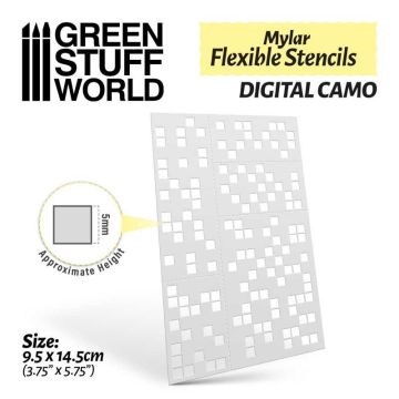 Трафарет Green Stuff World: Flexible Stencils - Digital Camo (5mm)
