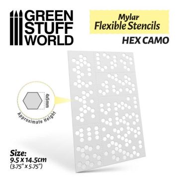 Трафарет Green Stuff World: Flexible Stencils - Hex Camo (4x5mm)