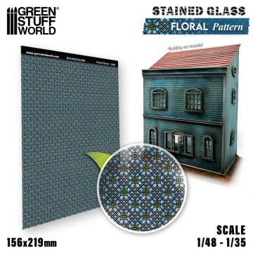 Вітражне скло Green Stuff World: Floral Pattern Stained Glass