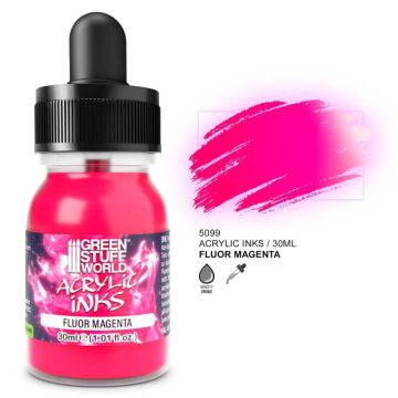 Акрилове чорнило Green Stuff World Acrylic Inks: Fluor Ink: Magenta (30ml)