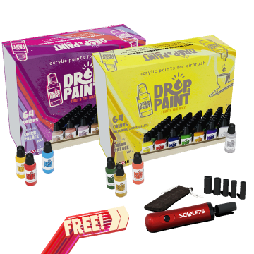 Набір акрилових фарб Scale 75: Drop & Paint: Drop & Paint Full Range (128x17 ml)
