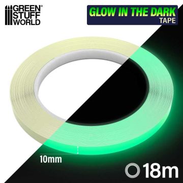 Флуоресцентна стрічка Green Stuff World: Glow in The Dark Tape 10mm
