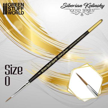 Пензлик Green Stuff World: Gold Series Siberian Kolinsky Brush - Size 0