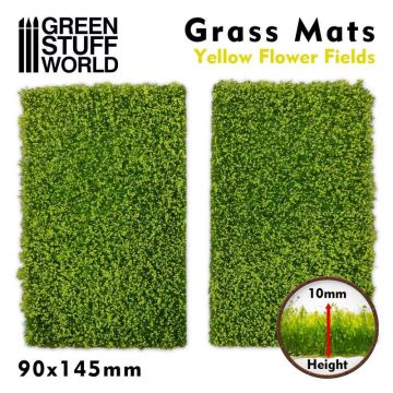Імітація трав'яного покриття Green Stuff World: Grass Mat Cutouts - Yellow Flower Field