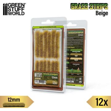 Пучки трави смужками Green Stuff World: Grass Strips 12 mm - Beige