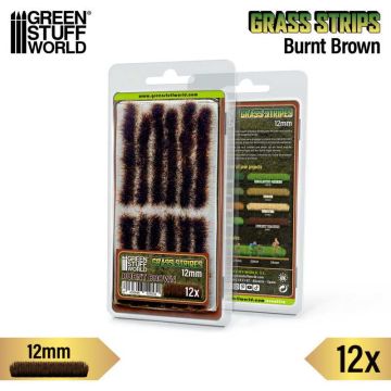 Пучки трави смужками Green Stuff World: Grass Strips 12 mm - Burnt Brown