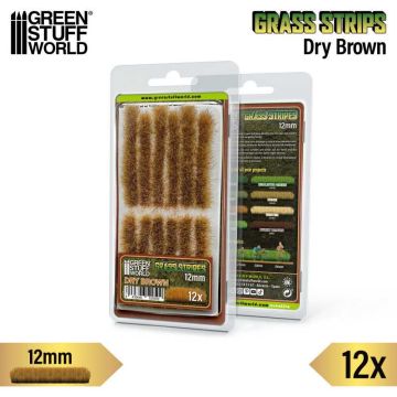 Пучки трави смужками Green Stuff World: Grass Strips 12 mm - Dry Brown