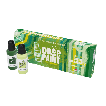 Набір акрилових фарб Scale 75: Drop & Paint: Green Manalishi 2 (8x17 ml)