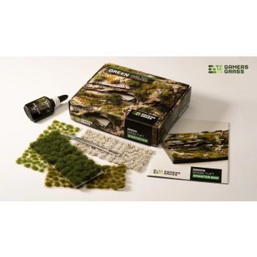 Набір пучків трави та інструментів Gamers Grass: Green Grass Tuft Starter Box