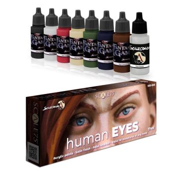 Набір акрилових фарб Scale 75: Scalecolor: Human Eyes (8x17 ml)