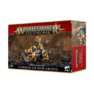 Мініатюра Age of Sigmar Orruk Warclans: Tuskboss on Maw-grunta