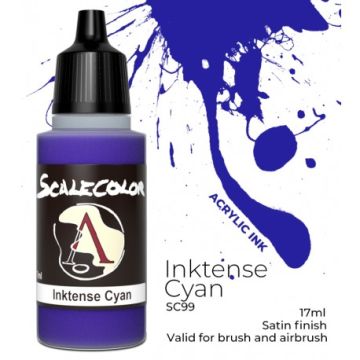 Акрилове чорнило Scale 75: Inktensity: Inktense Cyan (17ml)