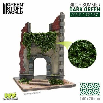 Імітація листя плюща Green Stuff World: Ivy Foliage - Dark Green Birch - Small