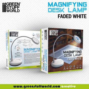 Професійна лампа Green Stuff World: Magnifying Desk Lamp - Faded White