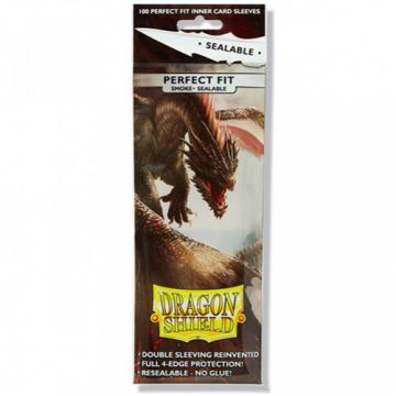 Протектори Dragon Shield: Perfect Fit Toploader - Sealable Smoke 100 шт