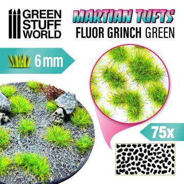 Пучки трави Green Stuff World: Martian Fluor Tufts - Fluor Grinch Green 6mm