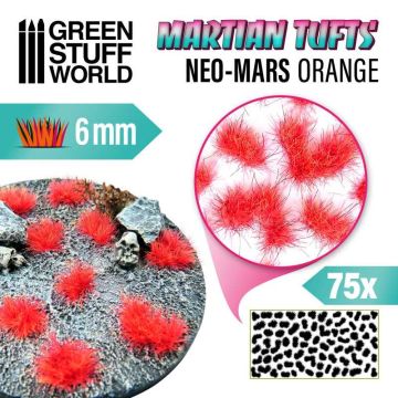 Пучки трави Green Stuff World: Martian Fluor Tufts - Neo-Mars Orange 6mm