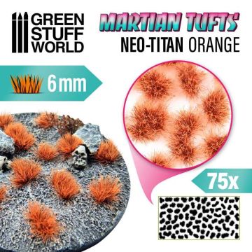 Пучки трави Green Stuff World: Martian Fluor Tufts - Neo-Titan Orange 6mm