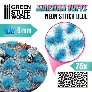 Пучки трави Green Stuff World: Martian Fluor Tufts - Neon Stitch Blue 6mm