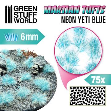 Пучки трави Green Stuff World: Martian Fluor Tufts - Neon Yeti Blue 6mm
