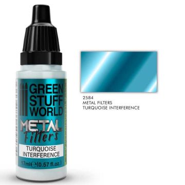 Акрилова фарба Green Stuff World Metal Filters: Turquoise Interference (17ml)