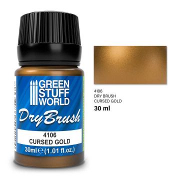 Акрилова фарба Green Stuff World Metallic Dry Brush Paints: Cursed Gold (30ml)