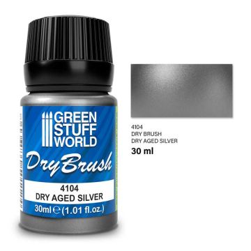 Акрилова фарба Green Stuff World Metallic Dry Brush Paints: Dry Aged Silver (30ml)