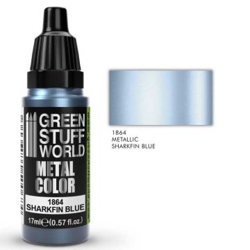 Акрилова фарба Green Stuff World Metallic Paint: Sharkfin Blue (17ml)