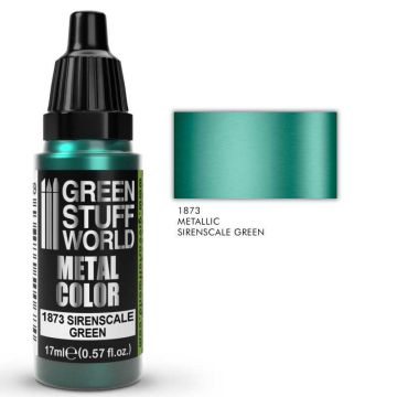 Акрилова фарба Green Stuff World Metallic Paint: Sirenscale Green (17ml)