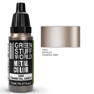 Акрилова фарба Green Stuff World Metallic Paint: Tinmetal Grey (17ml)