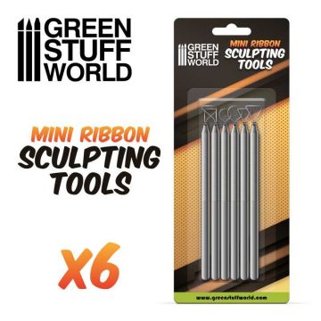Набір інструментів Green Stuff World: 6x Mini Ribbon Sculpting Tool Set