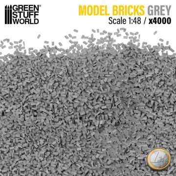 Набір декоративних цеглин Green Stuff World: Miniature Bricks - Grey x4000 1:48