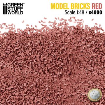 Набір декоративних цеглин Green Stuff World: Miniature Bricks - Red x4000 1:48