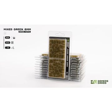 Пучки трави Gamers Grass: Mixed Green (6mm) Wild