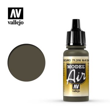 Акрилова фарба Vallejo: Model Air: Num. 41 Dark Olive Drab