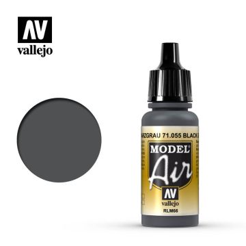 Акрилова фарба Vallejo: Model Air: Black Grey RLM66