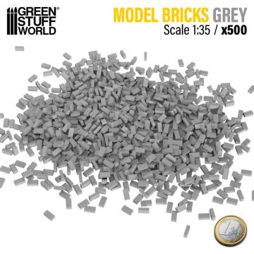 Набір декоративних цеглин Green Stuff World: Miniature Bricks - Grey x500 1:35