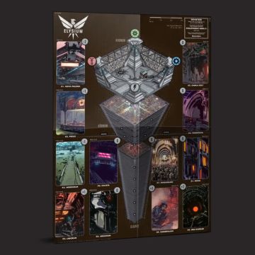 Мапа до настільної рольової гри Mutant: Year Zero RPG: Elysium Game Map