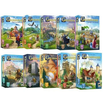 Настільна гра Каркасон - Набір доповнень 10 в 1