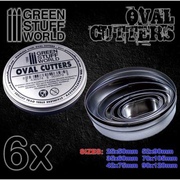 Набір різців Green Stuff World: Oval Cutters for Bases