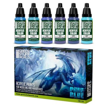 Набір акрилових фарб Green Stuff World: Paint Set - Pure Blue