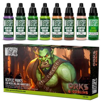 Набір акрилових фарб Green Stuff World: Paint Set - Orcs and Goblins