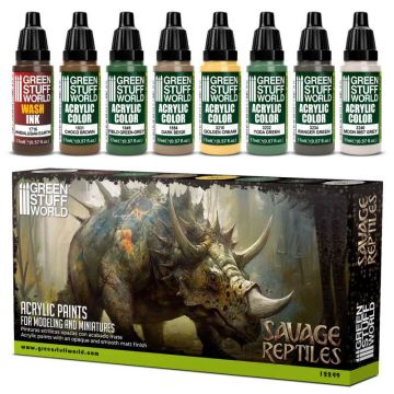 Набір акрилових фарб Green Stuff World: Paint Set - Savage Reptiles
